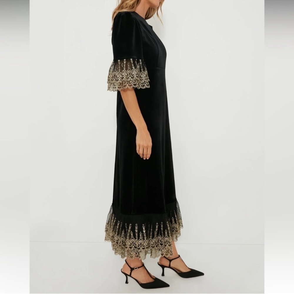 Black Velvet Lillith Dress M - Picture 7 of 11